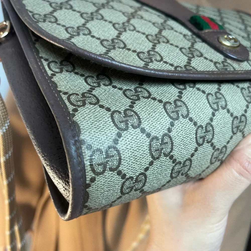 Authentic Gucci vintage web sherry line clutch bag (HK45) - Picture 6 of 16